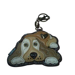 CHALA Golden Cocker Spaniel Faux Leather Coin Purse Keyring Zip Closure